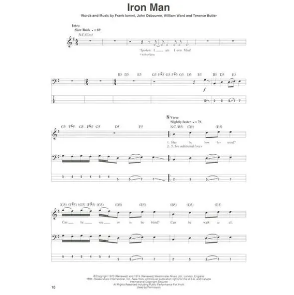 Hal Leonard Bass Play-Along Black Sabbath