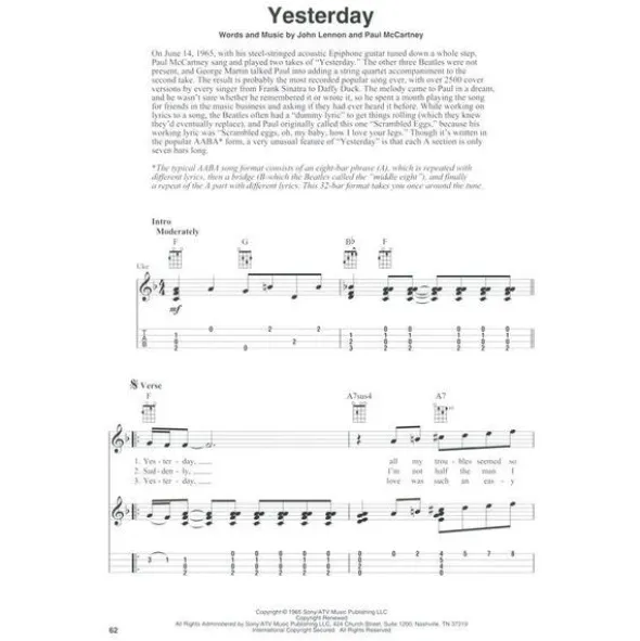 Hal Leonard Beatles Fingerstyle Ukulele