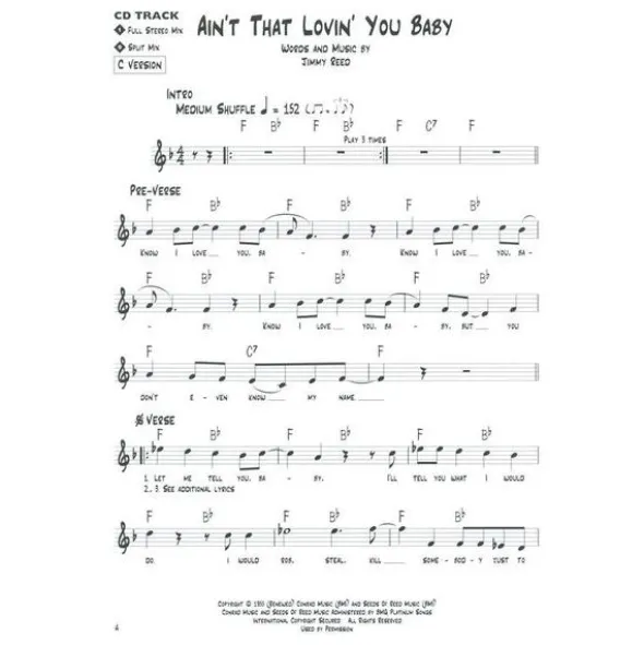 Hal Leonard Blues Play-Along Jimmy Reed