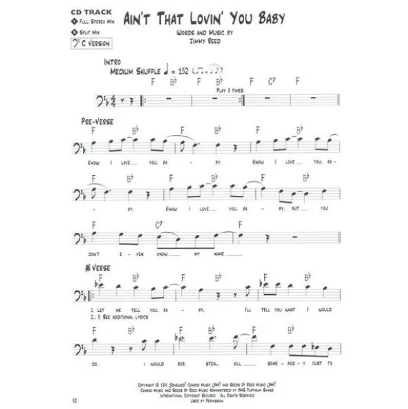 Hal Leonard Blues Play-Along Jimmy Reed