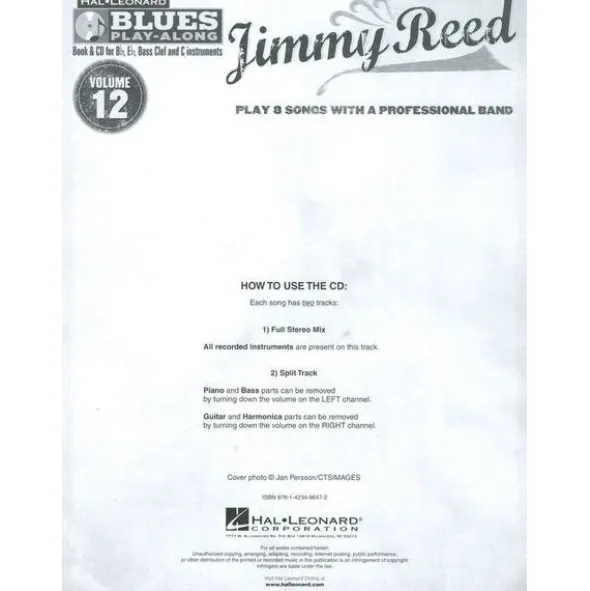 Hal Leonard Blues Play-Along Jimmy Reed