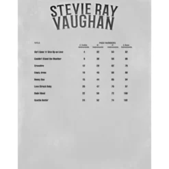 Hal Leonard Blues Play-Along Stevie Ray