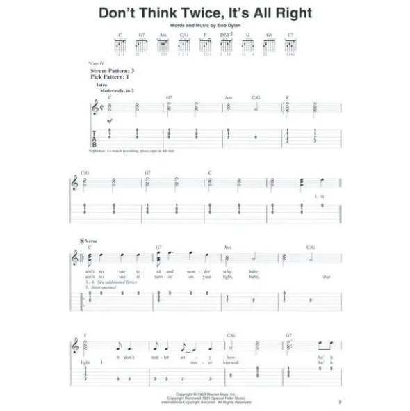 Hal Leonard Bob Dylan Easy Guitar Tab