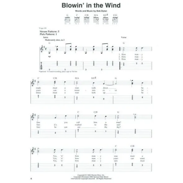 Hal Leonard Bob Dylan Easy Guitar Tab