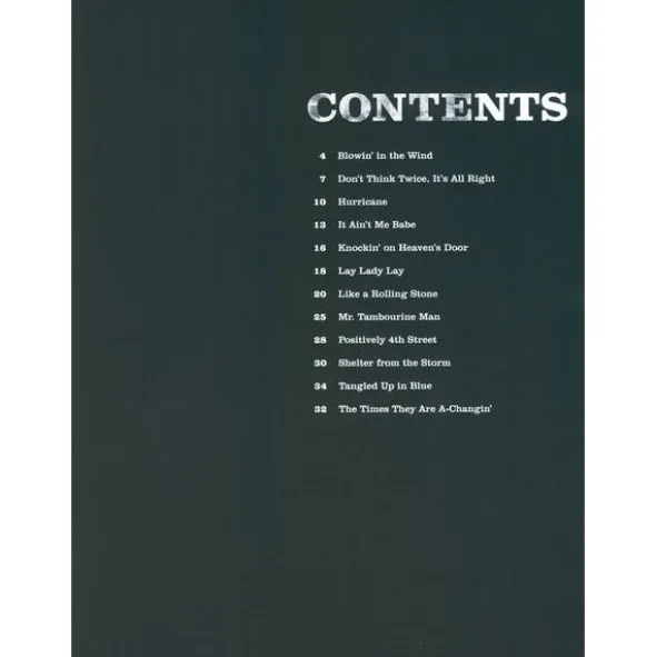 Hal Leonard Bob Dylan Easy Guitar Tab