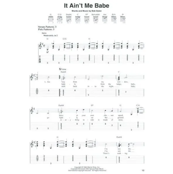Hal Leonard Bob Dylan Easy Guitar Tab