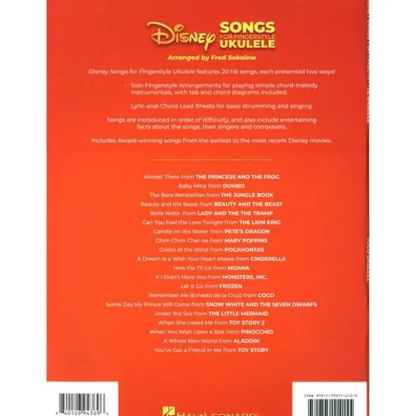 Hal Leonard Disney Ukulele Fingerstyle