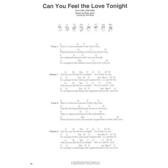 Hal Leonard Disney Ukulele Fingerstyle