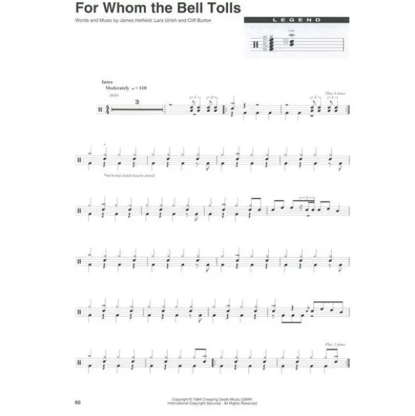 Hal Leonard Drum Play-Along Metallica 1983