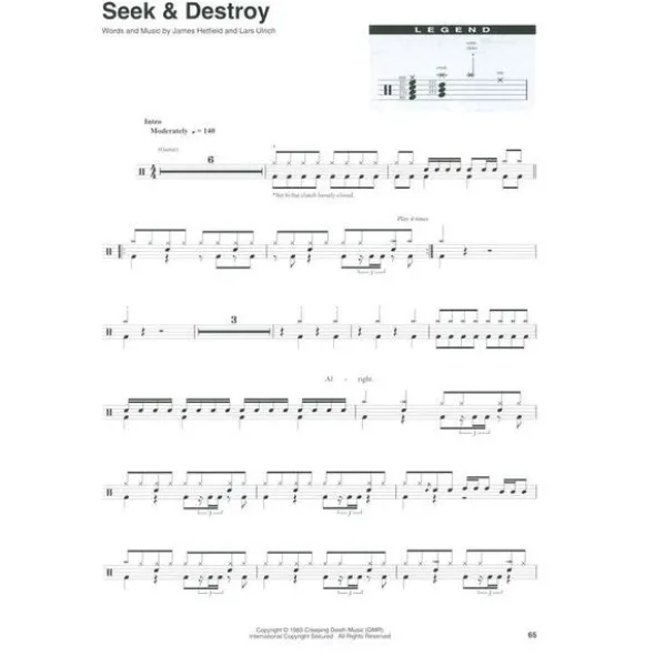 Hal Leonard Drum Play-Along Metallica 1983