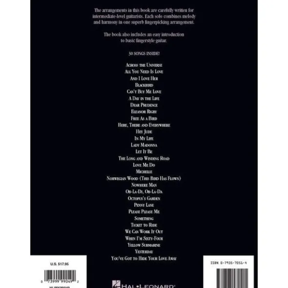 Hal Leonard Fingerpicking Beatles