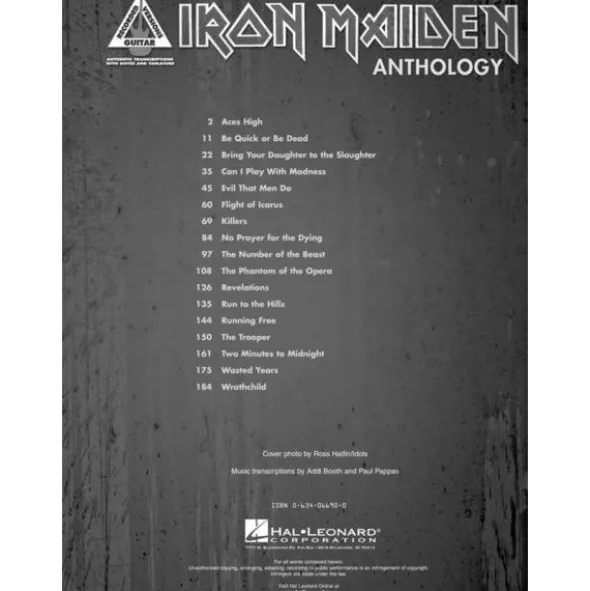Hal Leonard Iron Maiden Anthology