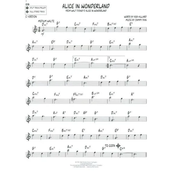 Hal Leonard Jazz Play-Along Disney Classic