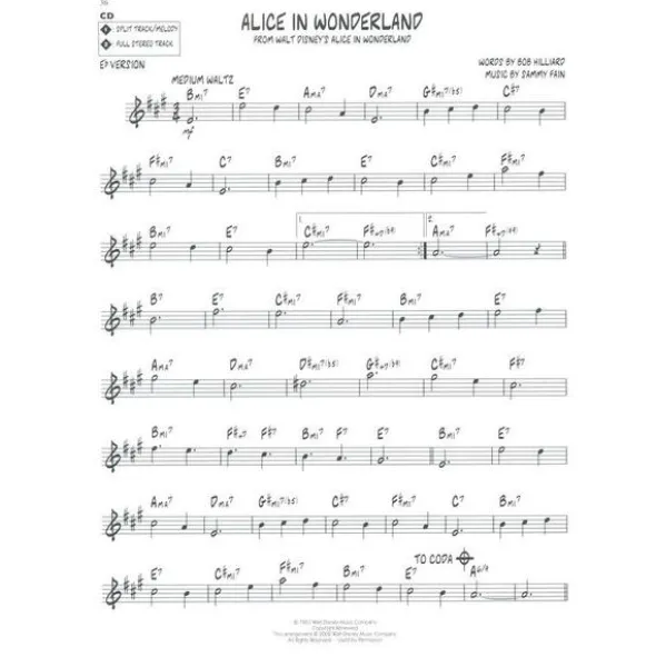 Hal Leonard Jazz Play-Along Disney Classic