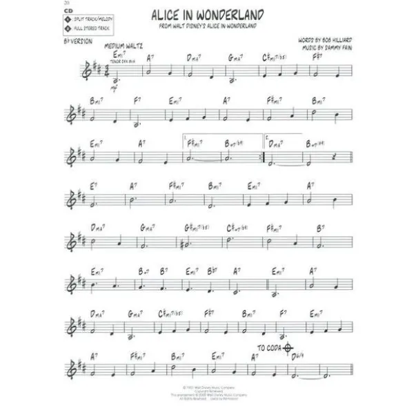 Hal Leonard Jazz Play-Along Disney Classic