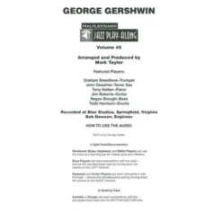 Hal Leonard Jazz Play-Along Gershwin