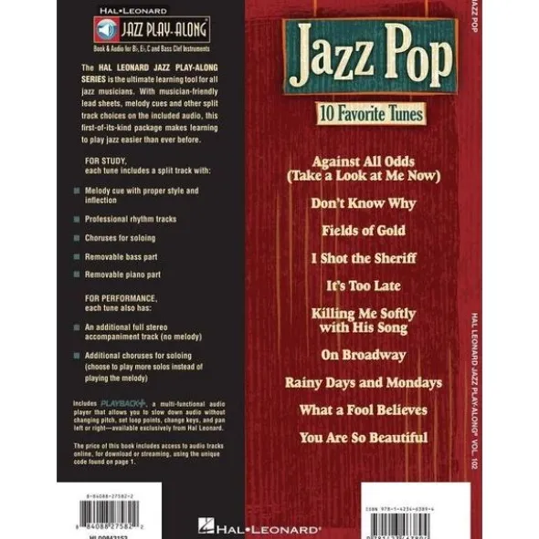 Hal Leonard Jazz Play-Along Jazz Pop