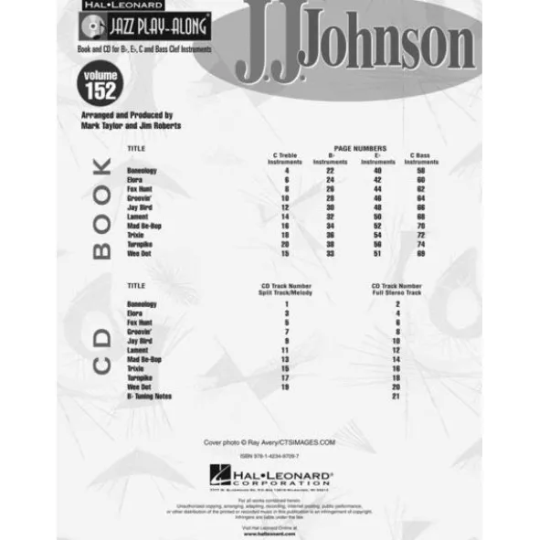 Hal Leonard Jazz Play-Along J.J.Johnson
