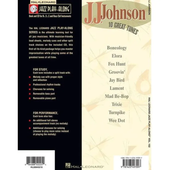 Hal Leonard Jazz Play-Along J.J.Johnson