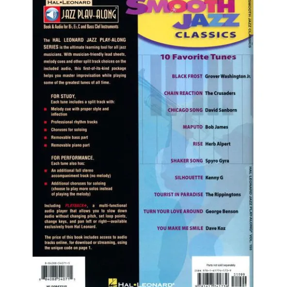 Hal Leonard Jazz Play-Along Smooth Jazz