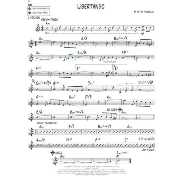Hal Leonard Jazz Play-Along Tango
