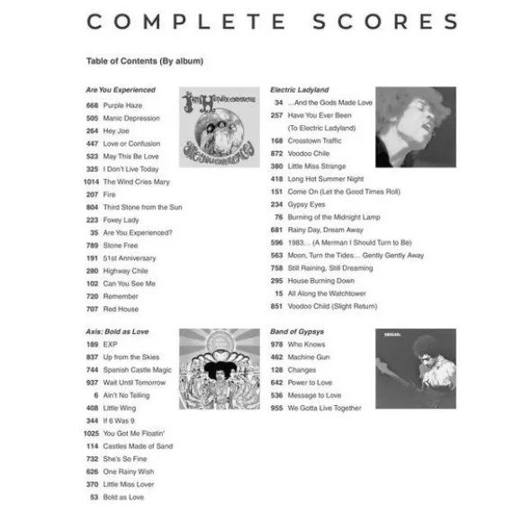 Hal Leonard Jimi Hendrix Complete Scores