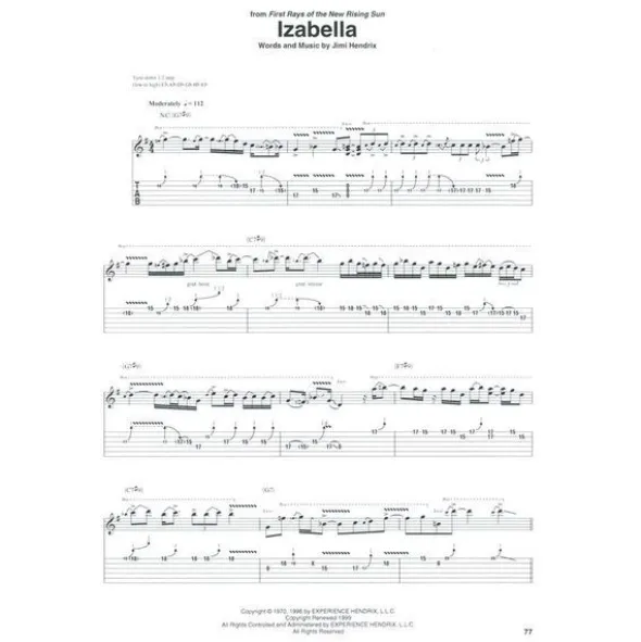 Hal Leonard Jimi Hendrix Omnibook