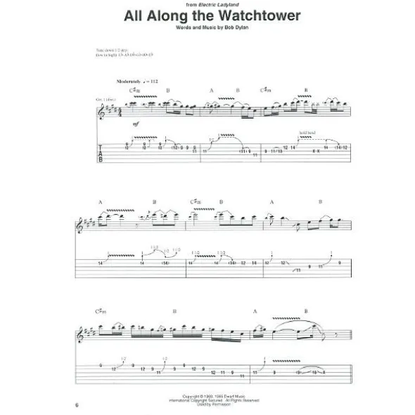Hal Leonard Jimi Hendrix Omnibook