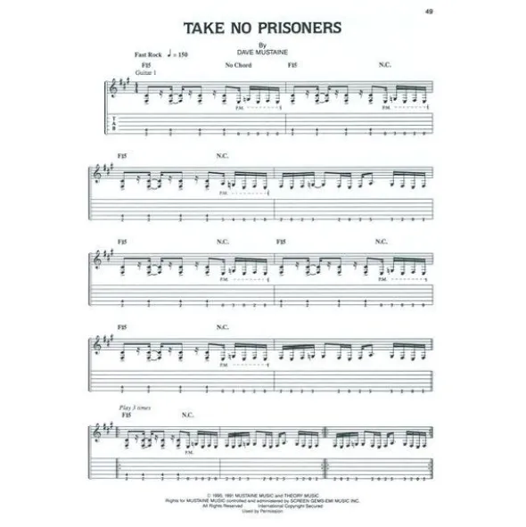 Hal Leonard Megadeth Rust In Peace