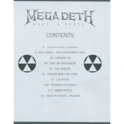 Hal Leonard Megadeth Rust In Peace