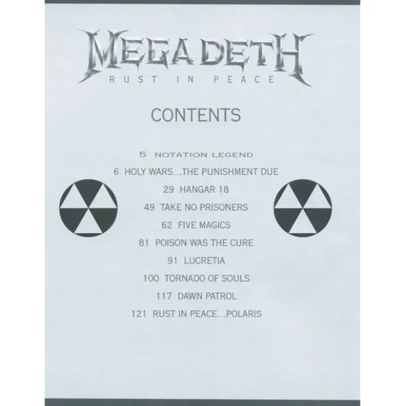 Hal Leonard Megadeth Rust In Peace