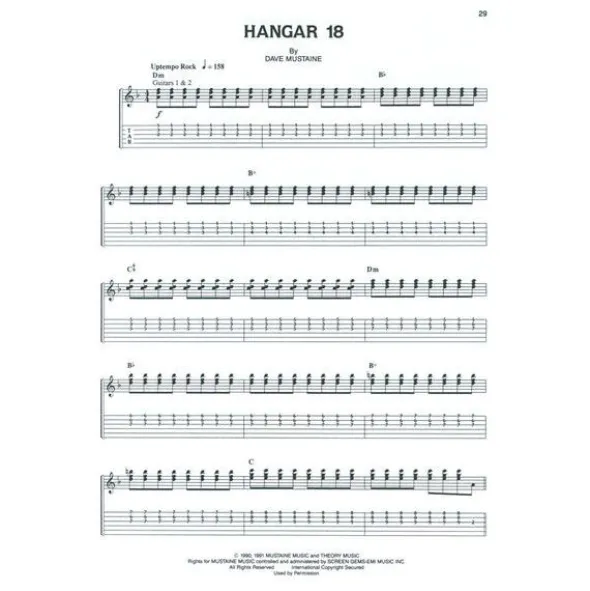 Hal Leonard Megadeth Rust In Peace