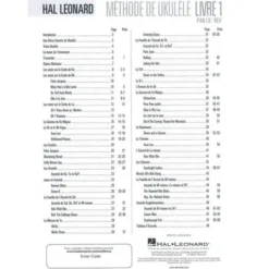 Hal Leonard Méthode de Ukulélé 1