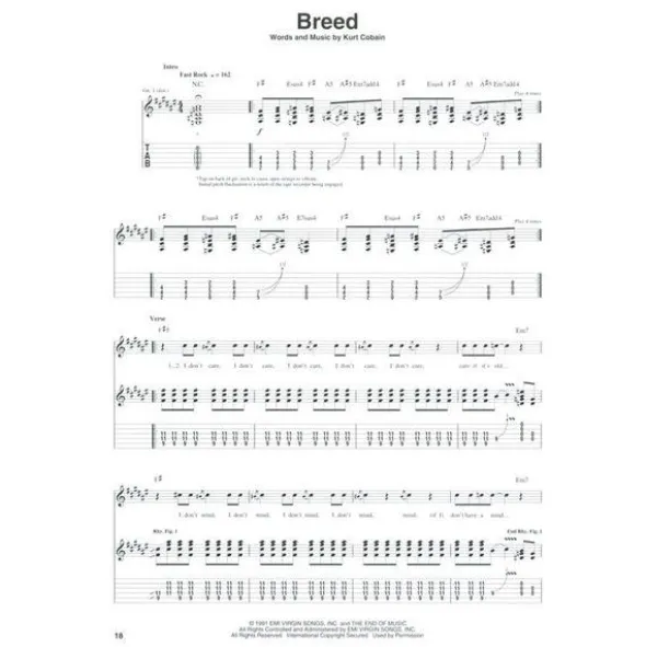 Hal Leonard Nirvana Nevermind Guitar