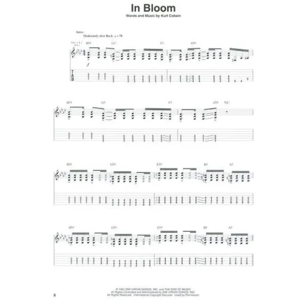 Hal Leonard Nirvana Nevermind Guitar