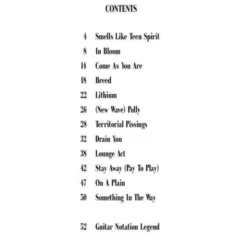 Hal Leonard Nirvana Nevermind Guitar