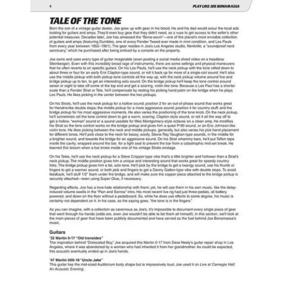 Hal Leonard Play Like Joe Bonamassa