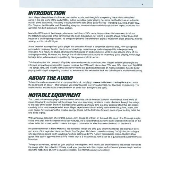 Hal Leonard Play Like John Mayer