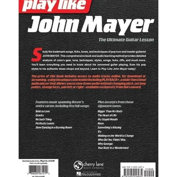 Hal Leonard Play Like John Mayer
