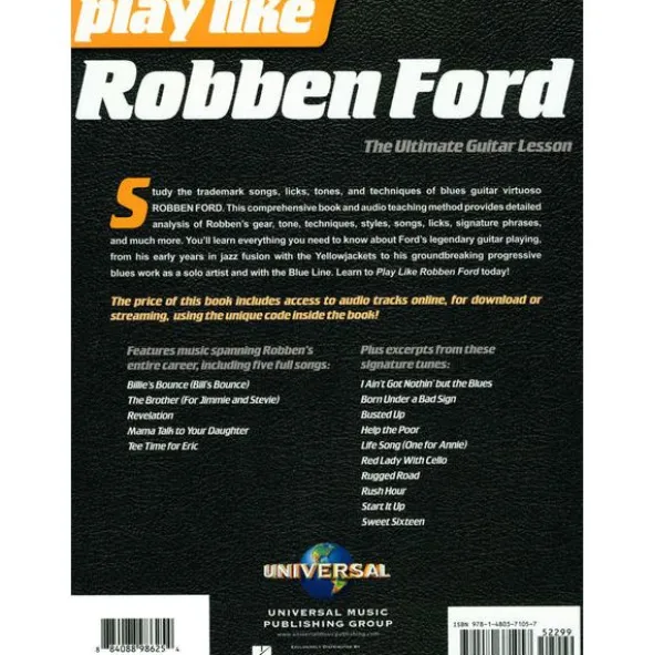 Hal Leonard Play Like Robben Ford