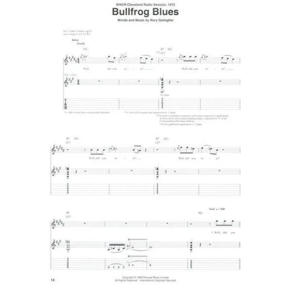 Hal Leonard Selections From Rory Gallagher