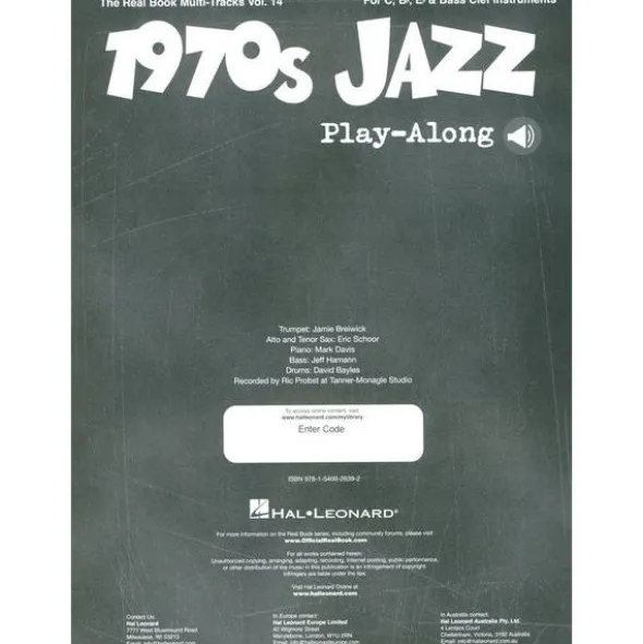 Hal Leonard 1970s Jazz Play-Along