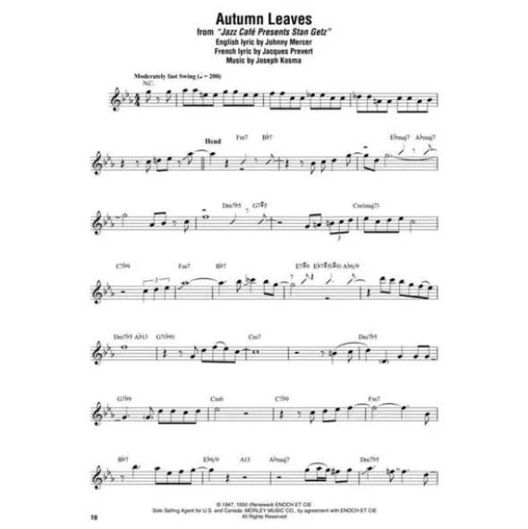 Hal Leonard Stan Getz Omnibook C