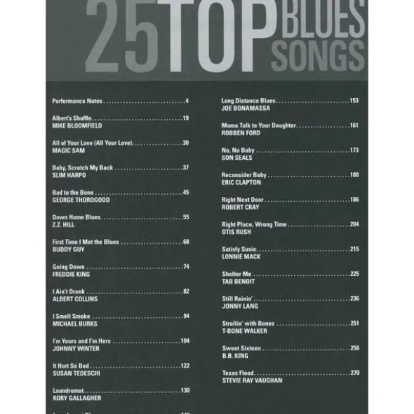Hal Leonard Tab+ 25 Top Blues Songs