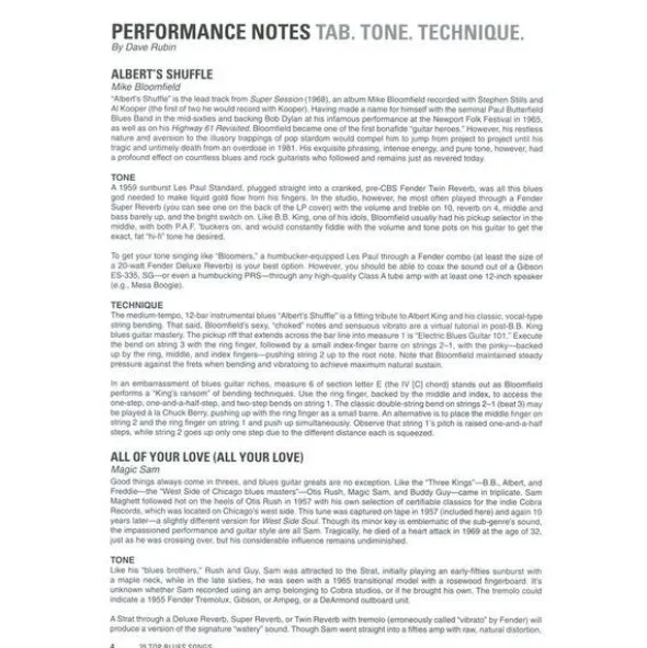 Hal Leonard Tab+ 25 Top Blues Songs