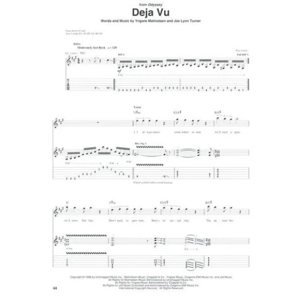 Hal Leonard Yngwie Malmsteen Anthology