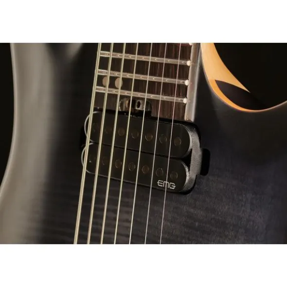 Harley Benton Amarok-7 BKNT Flame Bur w/Case