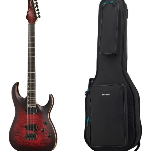 Harley Benton Amarok-BT BKRD Quilted w/Bag
