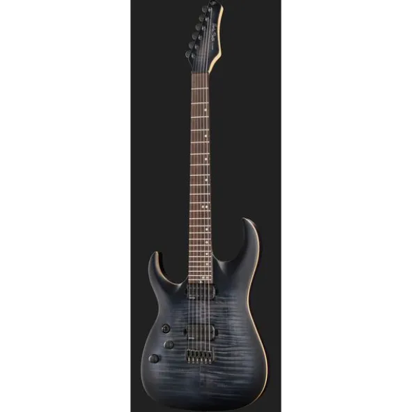 Harley Benton Amarok 6 LH BKNT Flame w/Case