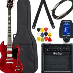Harley Benton DC-580 CH Vintage Serie Bundle